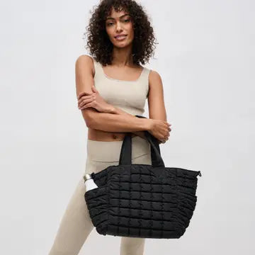 Quilted Puffer Nylon Tote